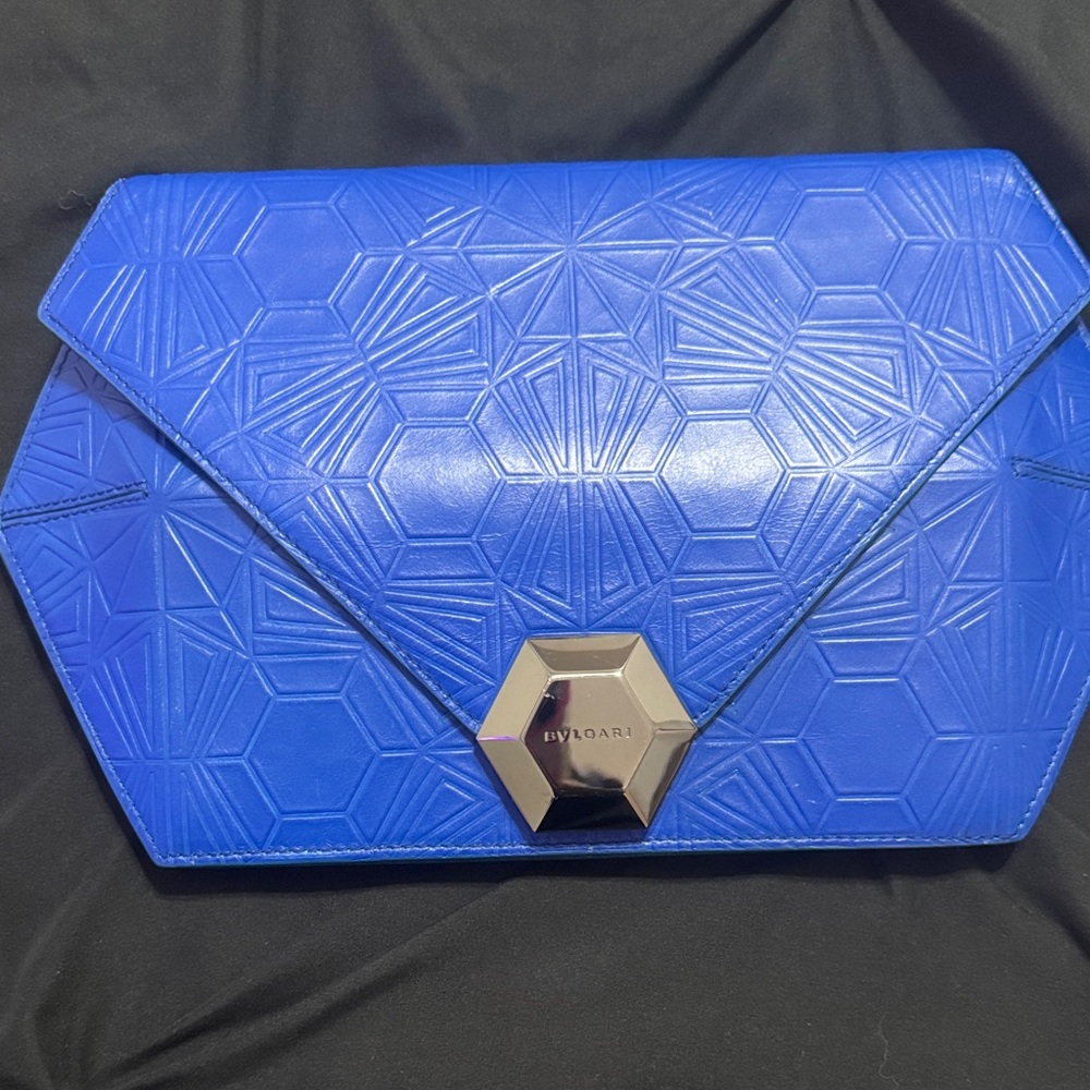 Bulgari Hexagonal Blue Clutch